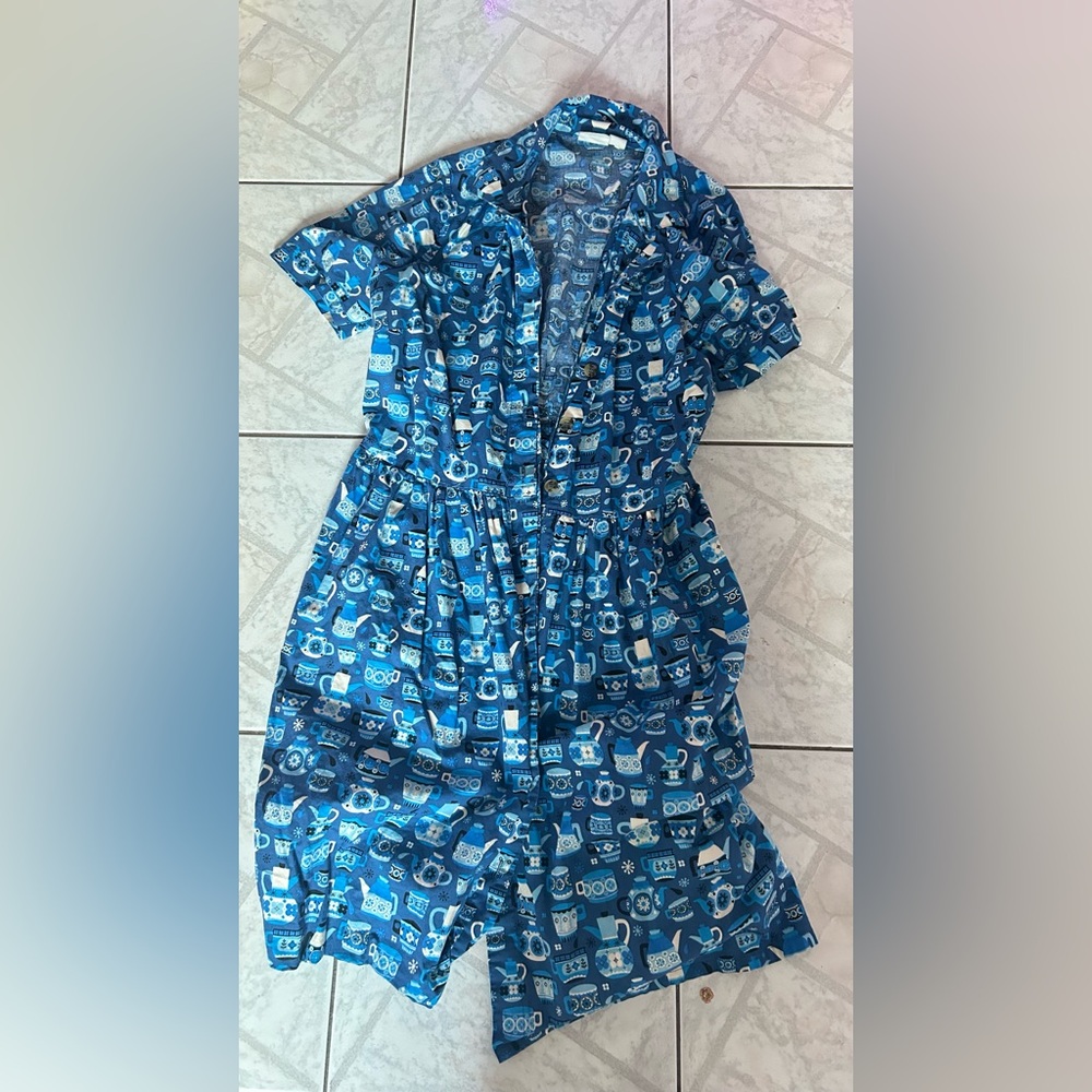 Joanie Clothing, button down Tea Cup print dress, US 12